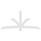 Ekena Millwork Davenport Architectural Grade PVC Gable Bracket, 108"W x 49 1/2"H x 2"D x 6"F, 11/12 Pitch GBP108X50X0206DAV00 - alternate 3
